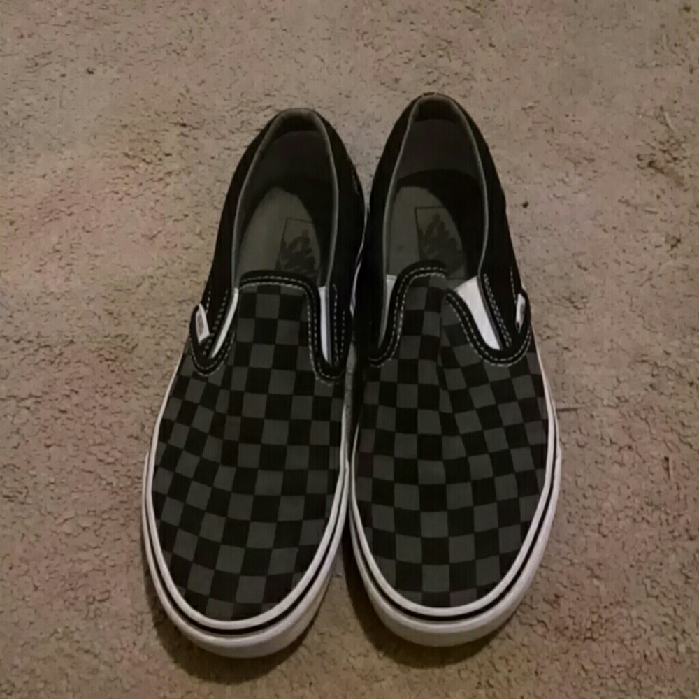 Vans Classic Slip on Black/Pewter Checkerboard